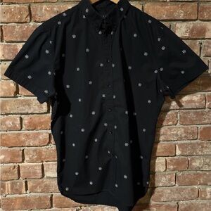 rag & bone Black Shirt with white daggers